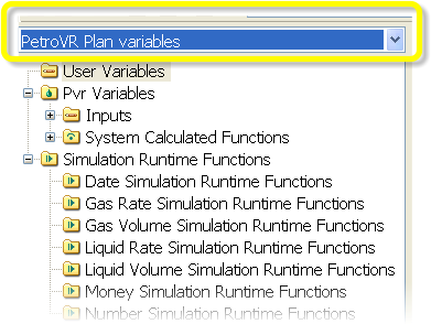 Plan Variables Tree